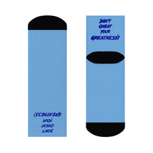 Load image into Gallery viewer, DCYG Blue &amp; Light Blue Crew Socks
