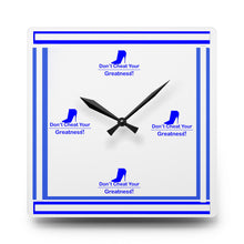 Load image into Gallery viewer, DCYG Blue Red Bottoms ,Royal Blue  &amp; White  Acrylic Wall Clock
