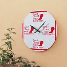 Load image into Gallery viewer, Copy of DCYG Red Red Bottoms , White and Red  Acrylic Wall Clock
