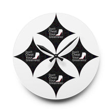 Load image into Gallery viewer, White Red Bottoms , Black  &amp; White  Acrylic Wall Clock
