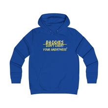 Load image into Gallery viewer, DCYG FX Baddies Yellow Logo Girlie College Hoodie
