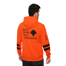 Load image into Gallery viewer, DCYG 815 Edition Black &amp; Neon Orange Athletic Hoodie (AOP)

