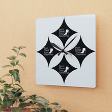 Load image into Gallery viewer, White Red Bottoms , Black  &amp; White  Acrylic Wall Clock
