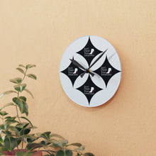 Load image into Gallery viewer, White Red Bottoms , Black  &amp; White  Acrylic Wall Clock
