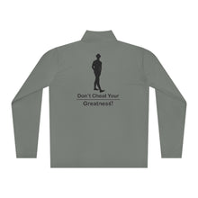 Load image into Gallery viewer, DCYG Black logo Man W/ Hat Quarter-Zip Pullover
