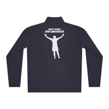 Load image into Gallery viewer, DCYG White logo Mens Arms Up  Quarter-Zip Pullover
