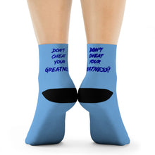 Load image into Gallery viewer, DCYG Blue &amp; Light Blue Crew Socks
