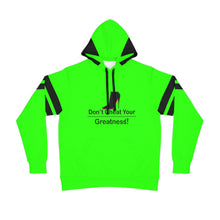 Load image into Gallery viewer, DCYG Black Red Bottoms &amp; Neon Green  Hoodie (AOP)
