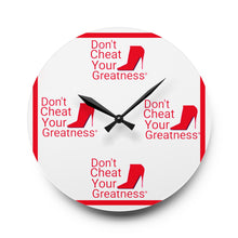 Load image into Gallery viewer, Copy of DCYG Red Red Bottoms , White and Red  Acrylic Wall Clock
