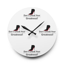 Load image into Gallery viewer, DCYG Black Red Bottoms &amp; White  Acrylic Wall Clock
