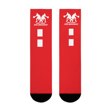 Load image into Gallery viewer, DCYG Dbl Basketball Players  White &amp; Red Crew Socks (EU)
