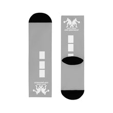 Load image into Gallery viewer, DCYG Dbl Basketball Players White &amp; Grey Crew Socks (EU)
