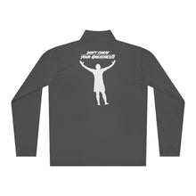 Load image into Gallery viewer, DCYG White logo Mens Arms Up  Quarter-Zip Pullover

