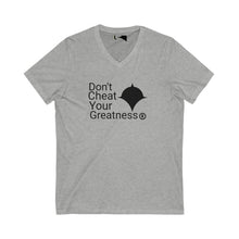 Load image into Gallery viewer, DCYG Black Version 2 Unisex Jersey Short Sleeve V-Neck Tee
