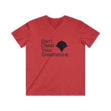 Load image into Gallery viewer, DCYG Black Logo Fitted V-Neck Short Sleeve Tee
