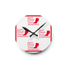 Load image into Gallery viewer, Copy of DCYG Red Red Bottoms , White and Red  Acrylic Wall Clock
