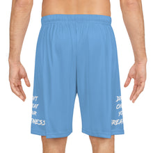 Load image into Gallery viewer, DCYG 2nd EDITION White &amp; Light Blue  Basketball Shorts
