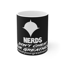 Load image into Gallery viewer, DCYG NERDS White Logo 2.0 Mug 11oz
