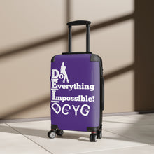 Load image into Gallery viewer, DCYG DEI 24BW White Logo &amp; Purple Suitcase
