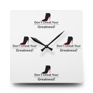 DCYG Black Red Bottoms & White  Acrylic Wall Clock