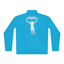 Load image into Gallery viewer, DCYG White logo Mens Arms Up  Quarter-Zip Pullover
