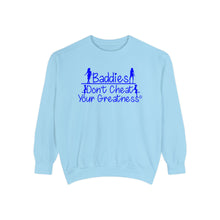 Load image into Gallery viewer, DCYG 24SX Baddies Blue Logo  Garment-Dyed Sweatshirt
