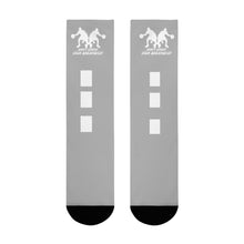 Load image into Gallery viewer, DCYG Dbl Basketball Players White &amp; Grey Crew Socks (EU)
