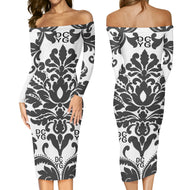 DCYG Xclusive Womens Long Sleeve Off The Shoulder Lady Dress