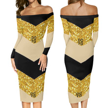 Load image into Gallery viewer, DCYG Xclusive Womens Long Sleeve Off The Shoulder Lady Dress
