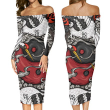Load image into Gallery viewer, DCYG Xclusive Womens Long Sleeve Off The Shoulder Lady Dress
