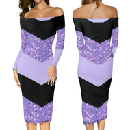 DCYG Xclusive Womens Long Sleeve Off The Shoulder Lady Dress