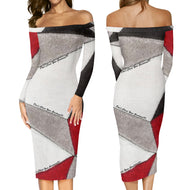 DCYG Xclusive Womens Long Sleeve Off The Shoulder Lady Dress