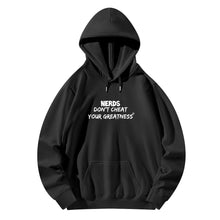 Load image into Gallery viewer, DCYG NERDS White Logo Adult Cotton Hoodie
