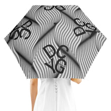 Load image into Gallery viewer, DCYG Xclusive Grey &amp; Black   Umbrella Printing Outside
