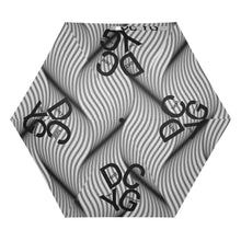 Load image into Gallery viewer, DCYG Xclusive Grey &amp; Black   Umbrella Printing Outside
