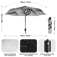 Load image into Gallery viewer, DCYG Xclusive Grey &amp; Black   Umbrella Printing Outside

