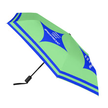 Load image into Gallery viewer, DCYG Xclusive Blue &amp; Light Green  Umbrella Printing Outside
