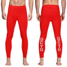 Load image into Gallery viewer, DCYG Xclusive  Red &amp; White ,Mens  Leggings &amp; Running Tights
