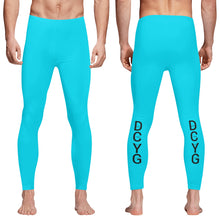 Load image into Gallery viewer, DCYG Xclusive  Turquois &amp; Black ,Mens  Leggings &amp; Running Tights
