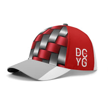 Load image into Gallery viewer, DCYG 2nd Edition Red, Grey &amp; White Print Baseball Cap
