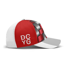 Load image into Gallery viewer, DCYG 2nd Edition Red, Grey &amp; White Print Baseball Cap
