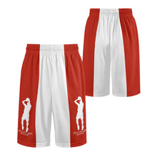 Load image into Gallery viewer, DCYG Mens Red &amp; White  Mesh Basketball Shorts &amp; Running Short Pants
