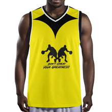 Load image into Gallery viewer, DCYG Dbl Black &amp; Yellow Mens  Basketball Jersey Tank Top
