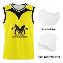 Load image into Gallery viewer, DCYG Dbl Black &amp; Yellow Mens  Basketball Jersey Tank Top
