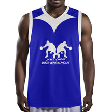 Load image into Gallery viewer, DCYG Dbl Blue  &amp;  White Mens  Basketball Jersey Tank Top
