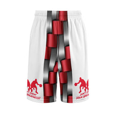 Load image into Gallery viewer, DCYG Dbl Mens Red, Grey &amp; White  Mesh Basketball Shorts &amp; Running Short Pants
