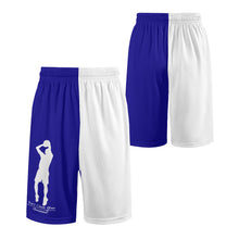 Load image into Gallery viewer, DCYG Mens Blue &amp; White  Mesh Basketball Shorts &amp; Running Short Pants

