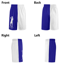 Load image into Gallery viewer, DCYG Mens Blue &amp; White  Mesh Basketball Shorts &amp; Running Short Pants
