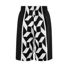 Load image into Gallery viewer, DCYG Dbl Mens Black  &amp; White  Mesh Basketball Shorts &amp; Running Short Pants
