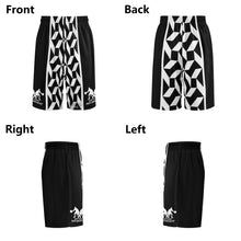 Load image into Gallery viewer, DCYG Dbl Mens Black  &amp; White  Mesh Basketball Shorts &amp; Running Short Pants
